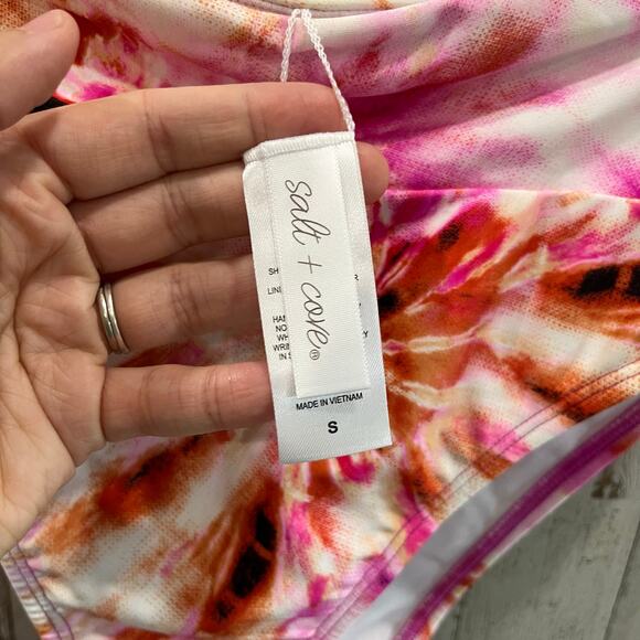 New Salt + Cove Juniors Dye For You High-Waist Bikini Bottoms Small - Multicolor - Picture 4 of 5